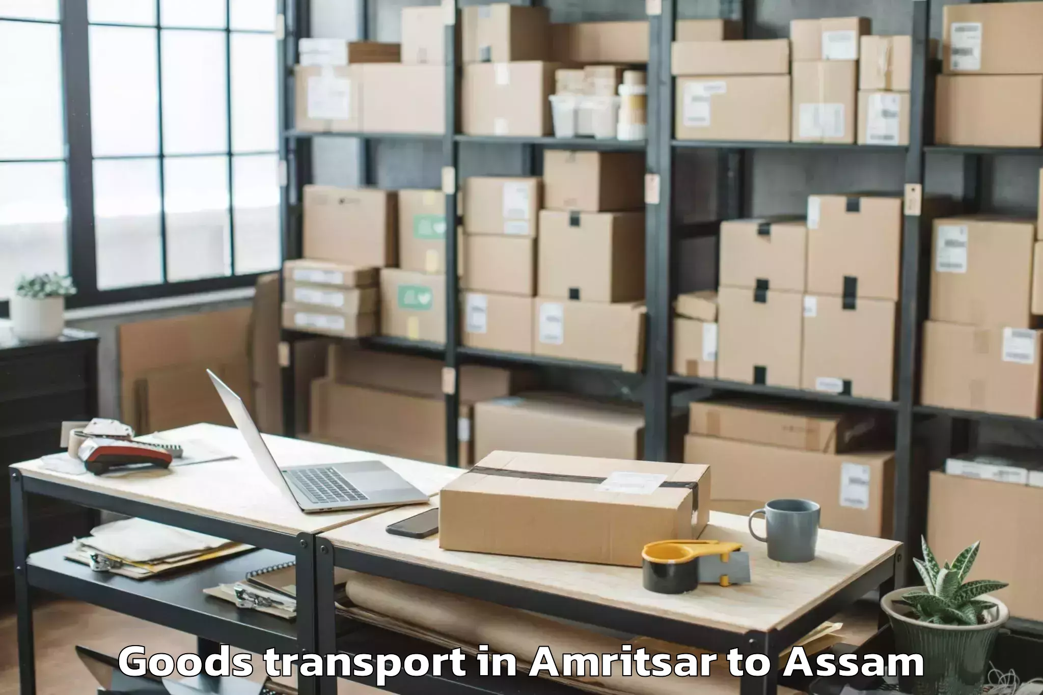 Top Amritsar to Biswanath Chariali Goods Transport Available